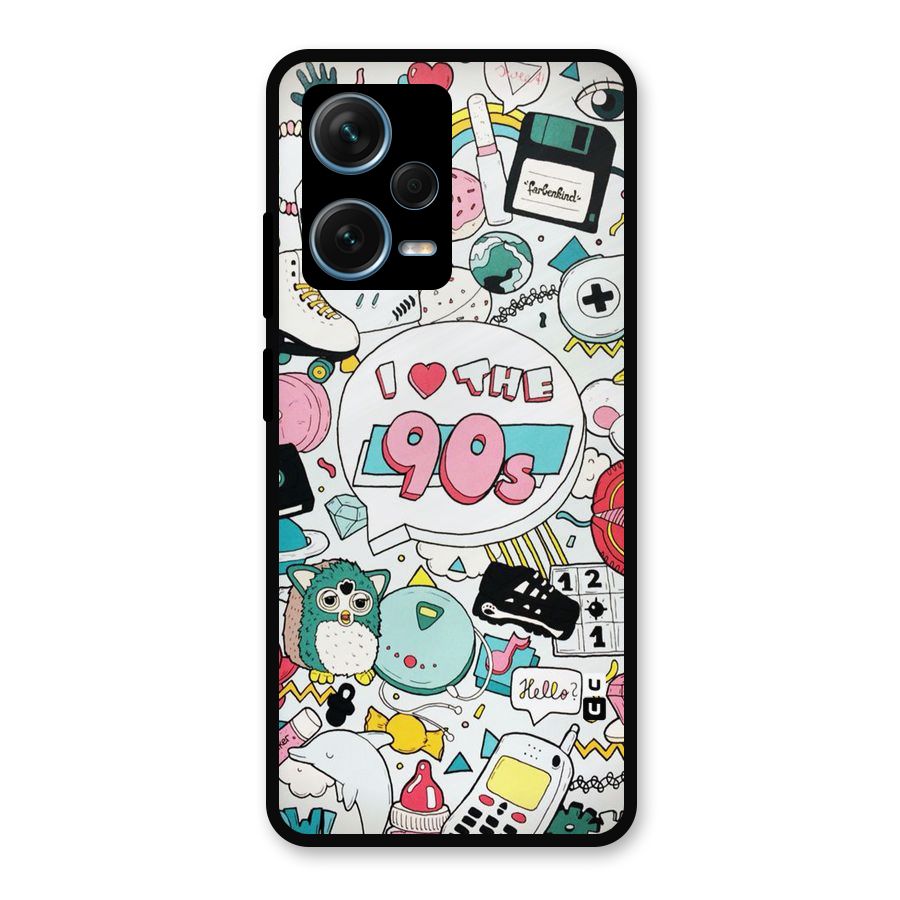 Heart 90s Metal Back Case for Redmi Note 12 Pro Plus 5G