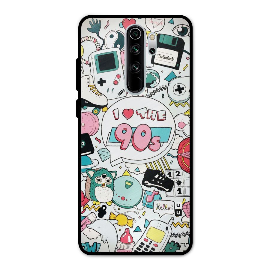 Heart 90s Metal Back Case for Redmi Note 8 Pro