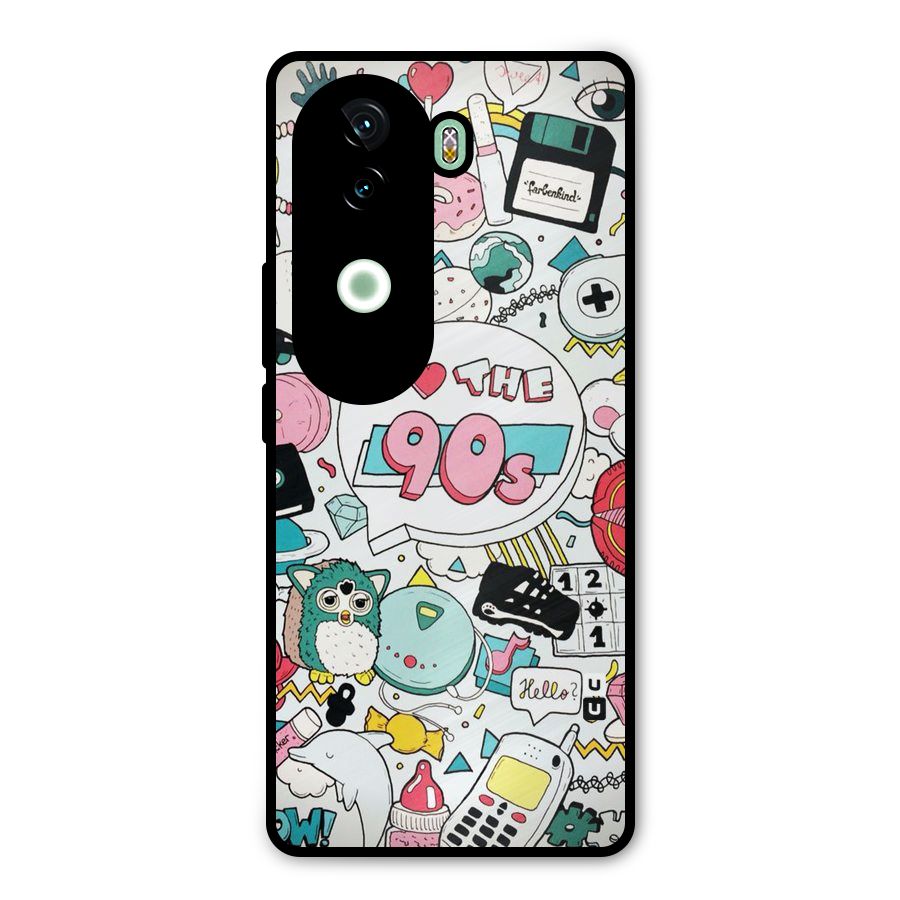 Heart 90s Metal Back Case for Vivo V40e