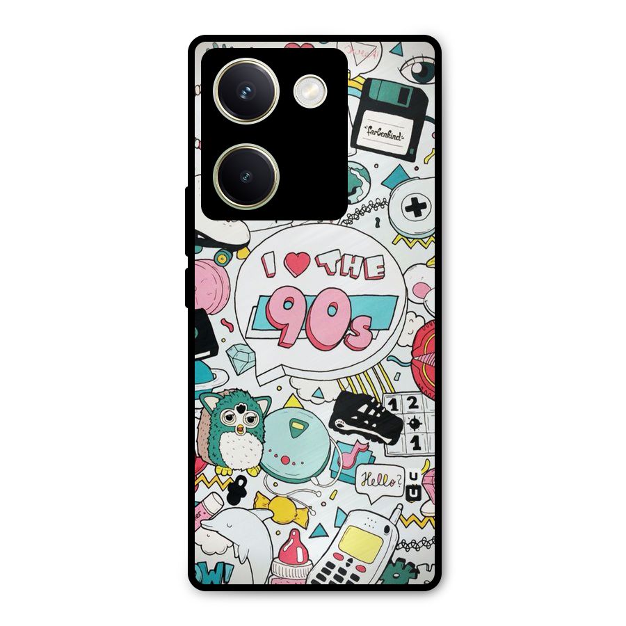 Heart 90s Metal Back Case for Vivo Y200 Pro