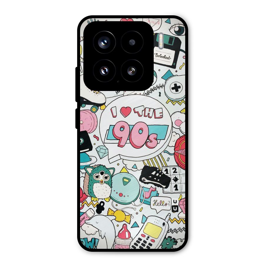 Heart 90s Metal Back Case for Xiaomi 15