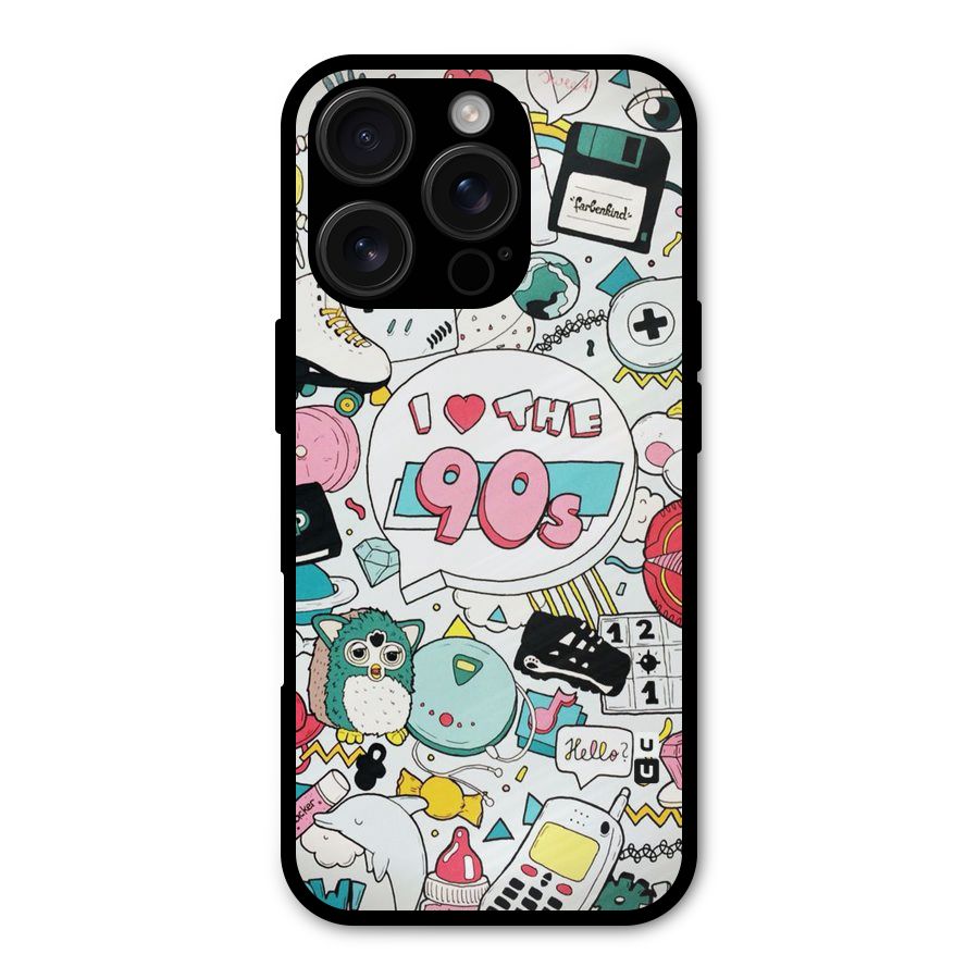 Heart 90s Metal Back Case for iPhone 16 Pro