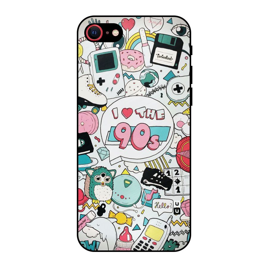 Heart 90s Metal Back Case for iPhone SE 2020