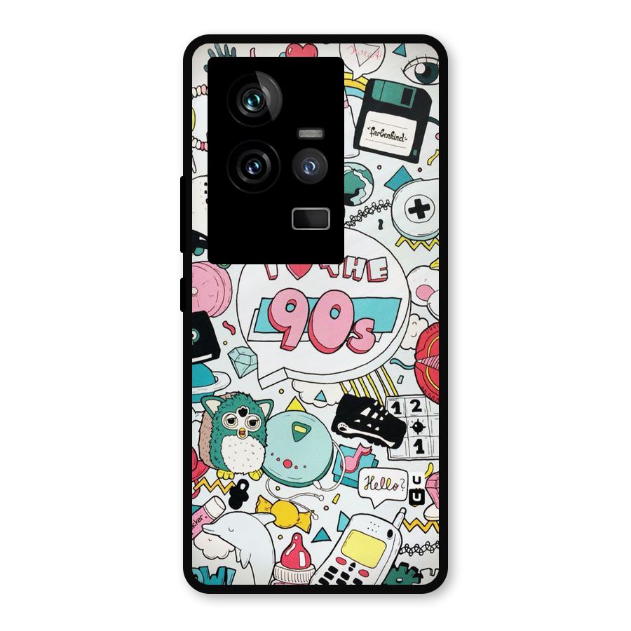 Heart 90s Metal Back Case for iQOO 11 5G