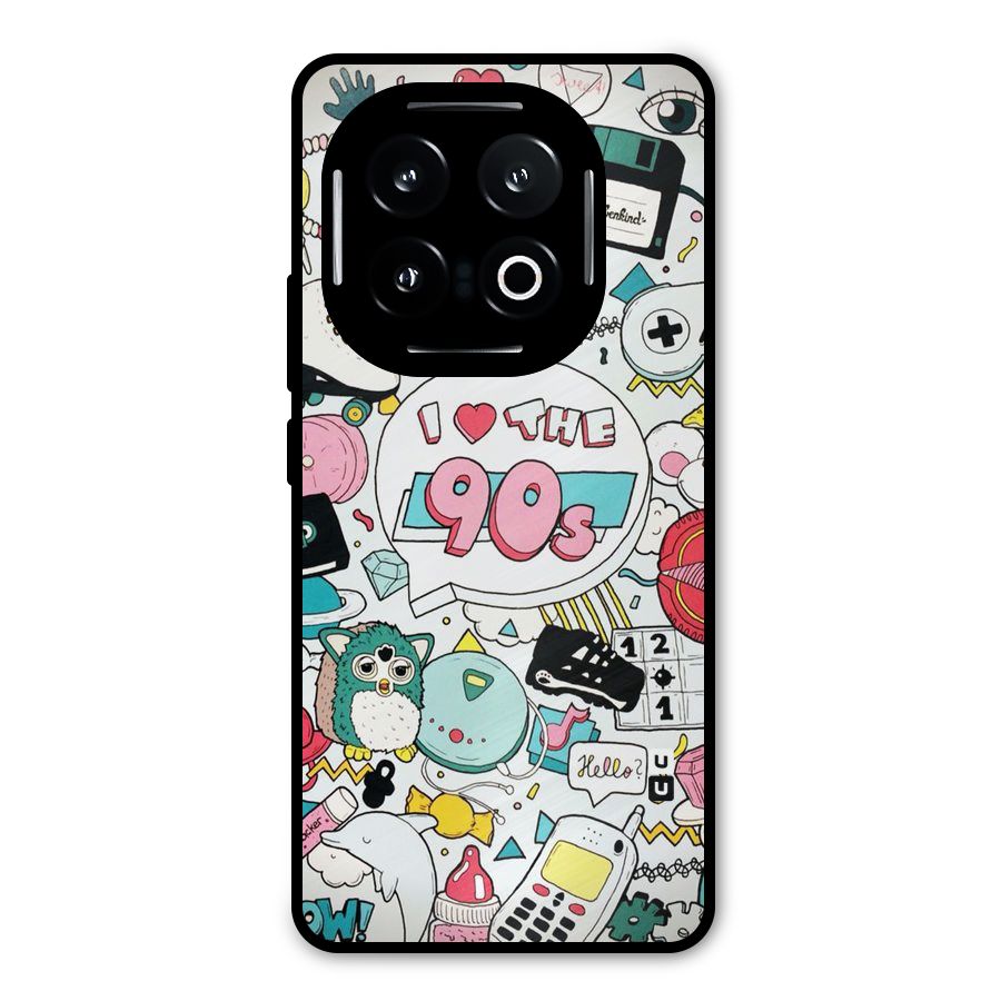 Heart 90s Metal Back Case for iQOO 13