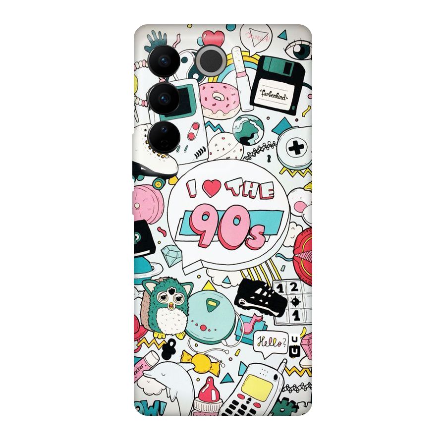 Heart 90s Original Polycarbonate Back Case for Vivo V27