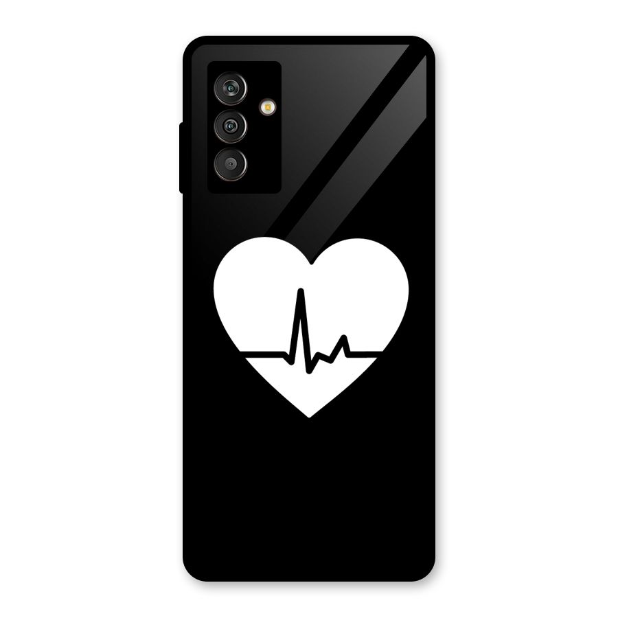 Heart Beat Glass Back Case for Galaxy M13