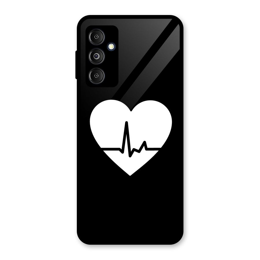 Heart Beat Glass Back Case for Galaxy M14 5G