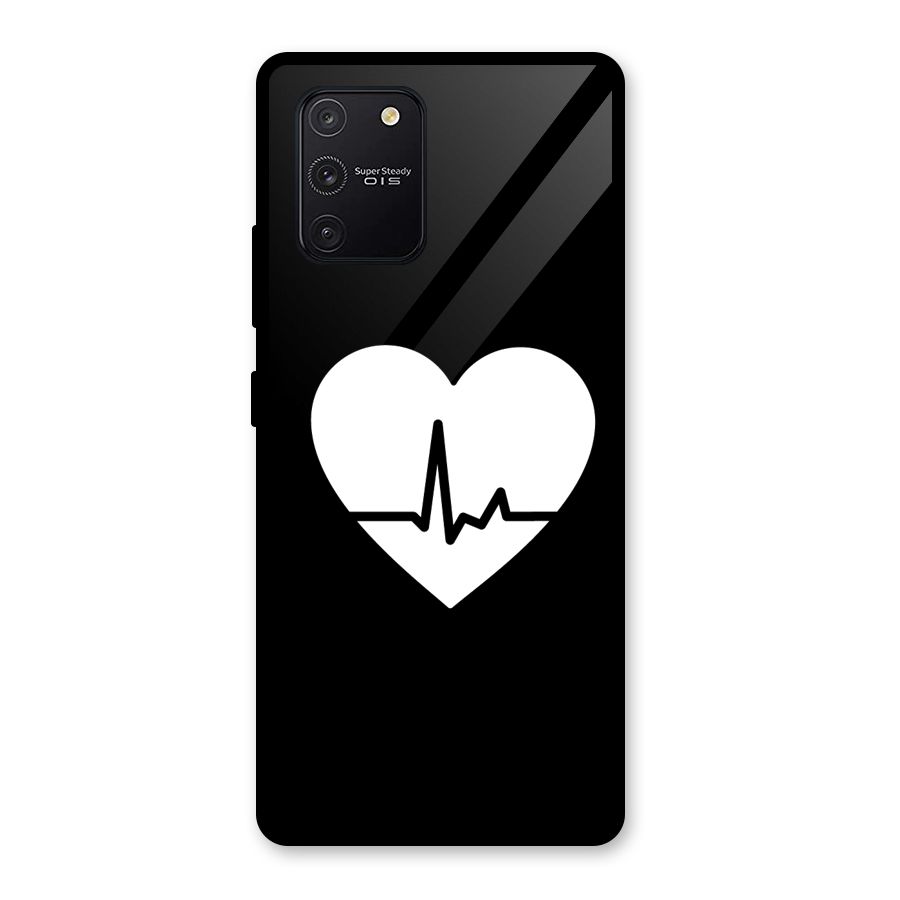 Heart Beat Glass Back Case for Galaxy S10 Lite