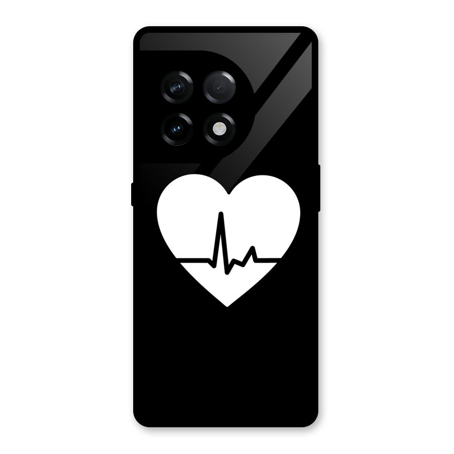 Heart Beat Glass Back Case for OnePlus 11R