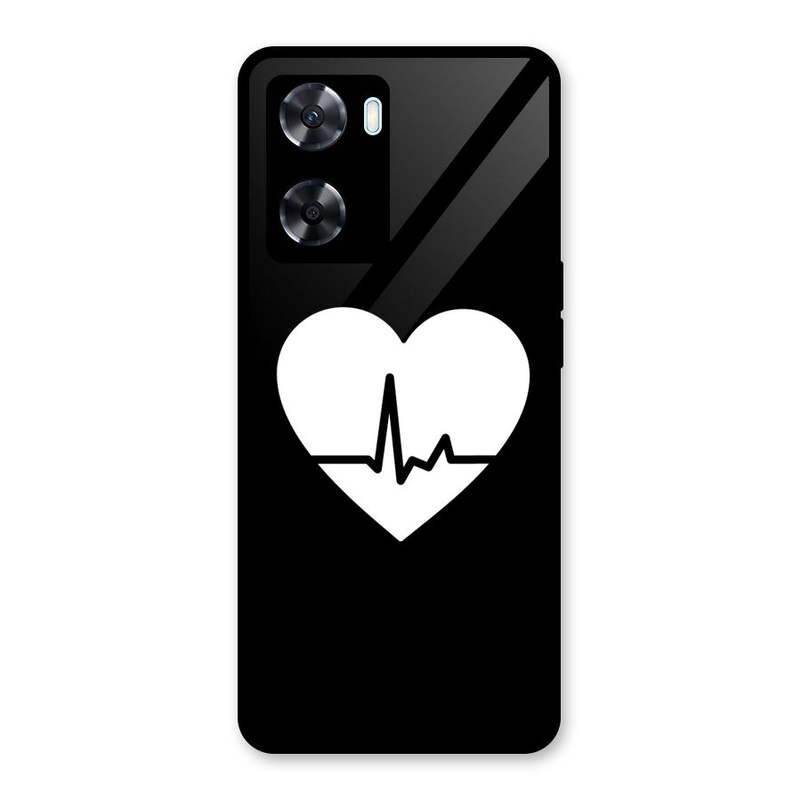 Heart Beat Glass Back Case for Oppo A77s