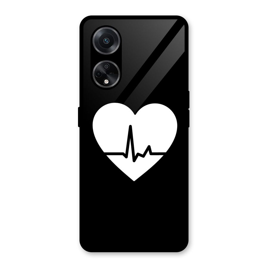 Heart Beat Glass Back Case for Oppo F23
