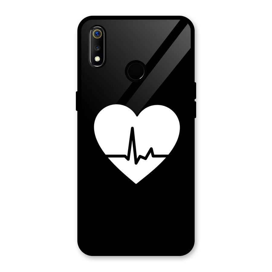 Heart Beat Glass Back Case for Realme 3