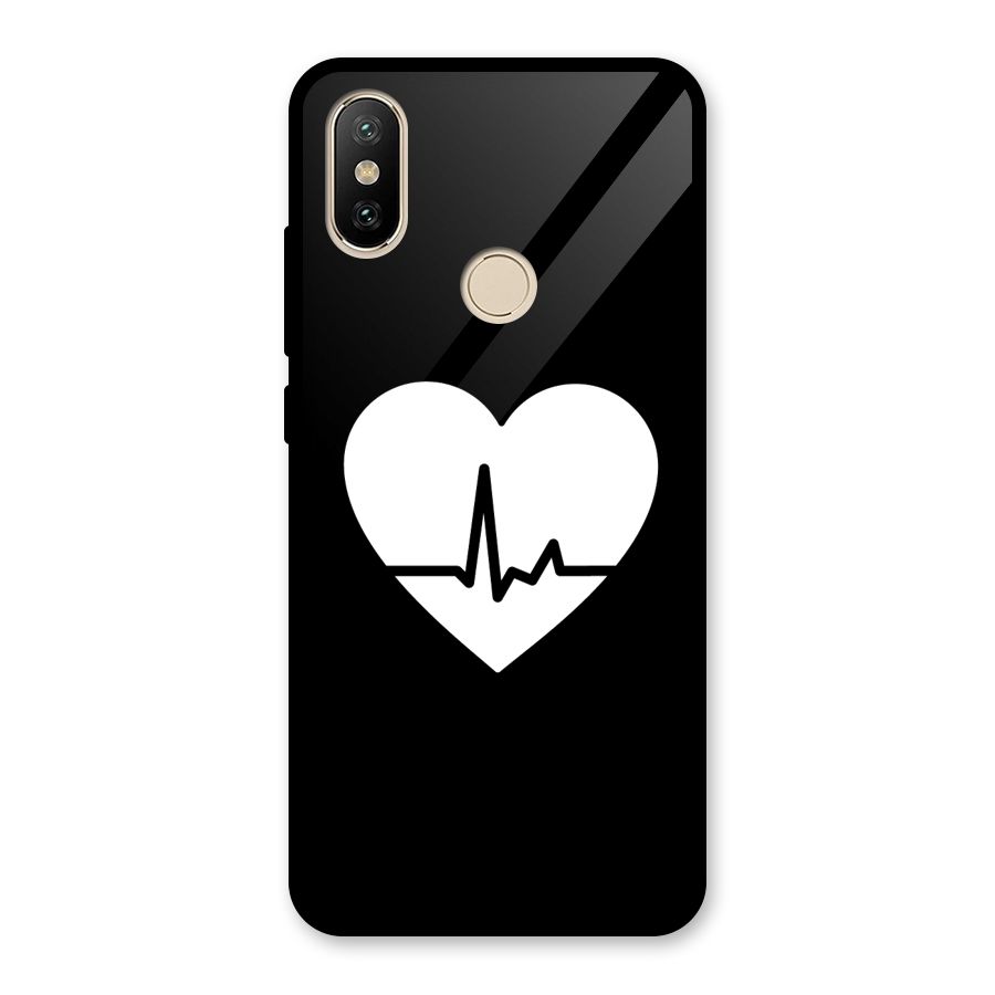 Heart Beat Glass Back Case for Redmi A2