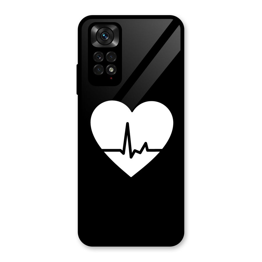 Heart Beat Glass Back Case for Redmi Note 11S