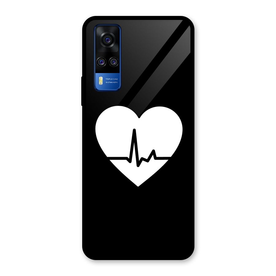 Heart Beat Glass Back Case for Vivo Y31
