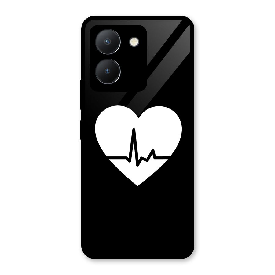 Heart Beat Glass Back Case for Vivo Y36