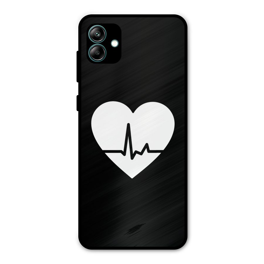 Heart Beat Metal Back Case for Galaxy A04