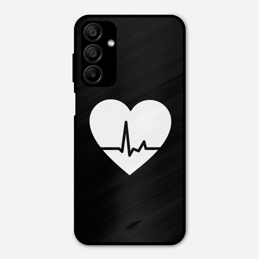 Heart Beat Metal Back Case for Galaxy A15 5G