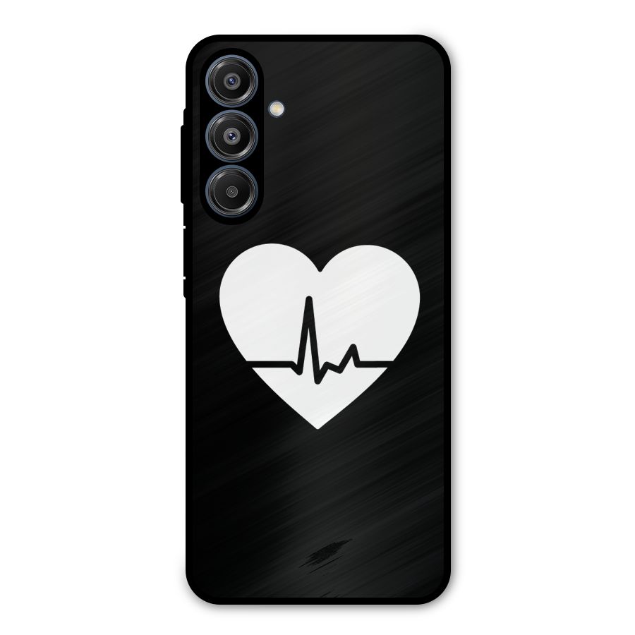 Heart Beat Metal Back Case for Galaxy A16 5G