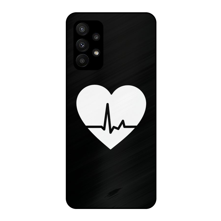 Heart Beat Metal Back Case for Galaxy A23