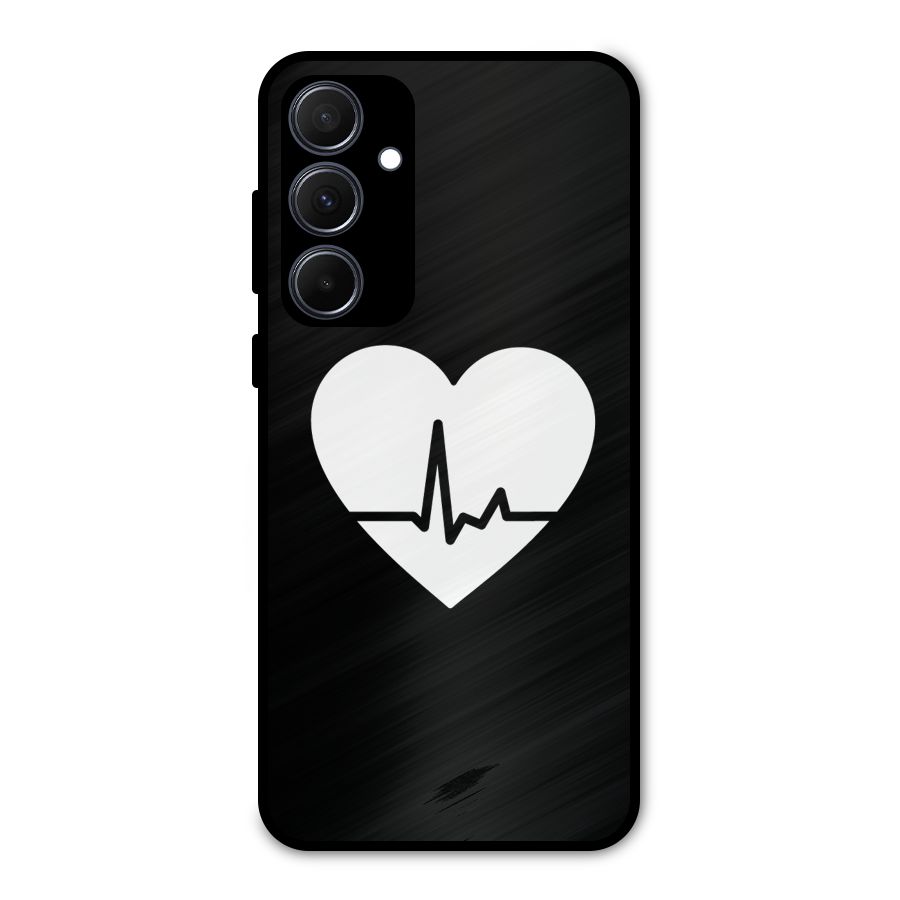 Heart Beat Metal Back Case for Galaxy A35