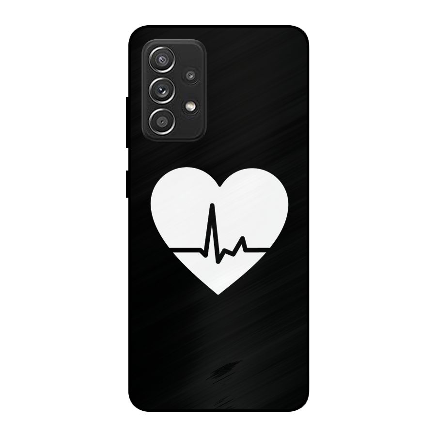 Heart Beat Metal Back Case for Galaxy A52s 5G