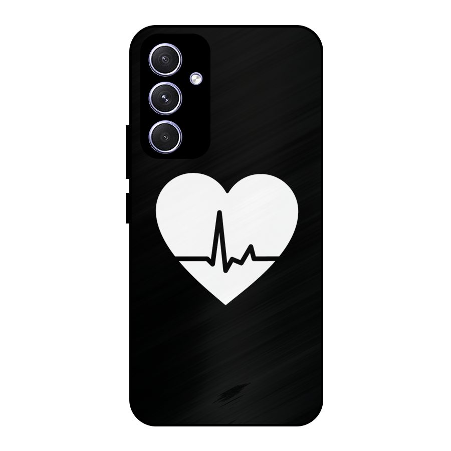 Heart Beat Metal Back Case for Galaxy A54