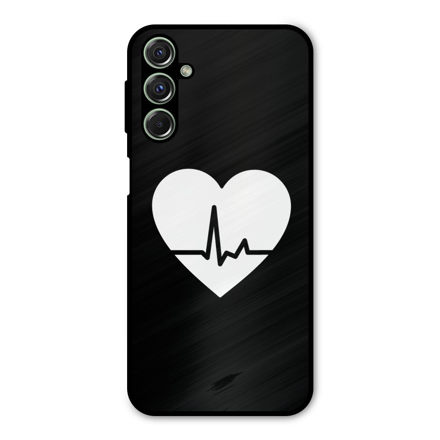 Heart Beat Metal Back Case for Galaxy F34