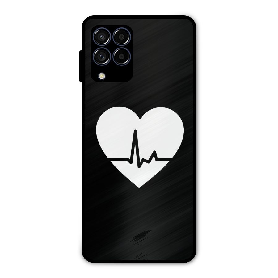 Heart Beat Metal Back Case for Galaxy M53 5G