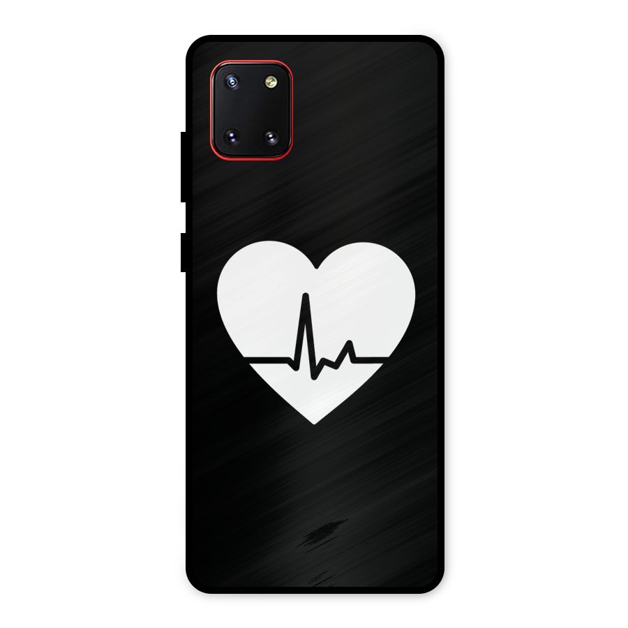 Heart Beat Metal Back Case for Galaxy Note 10 Lite