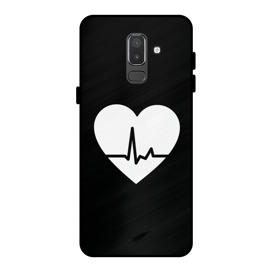 Heart Beat Metal Back Case for Galaxy On8 (2018)