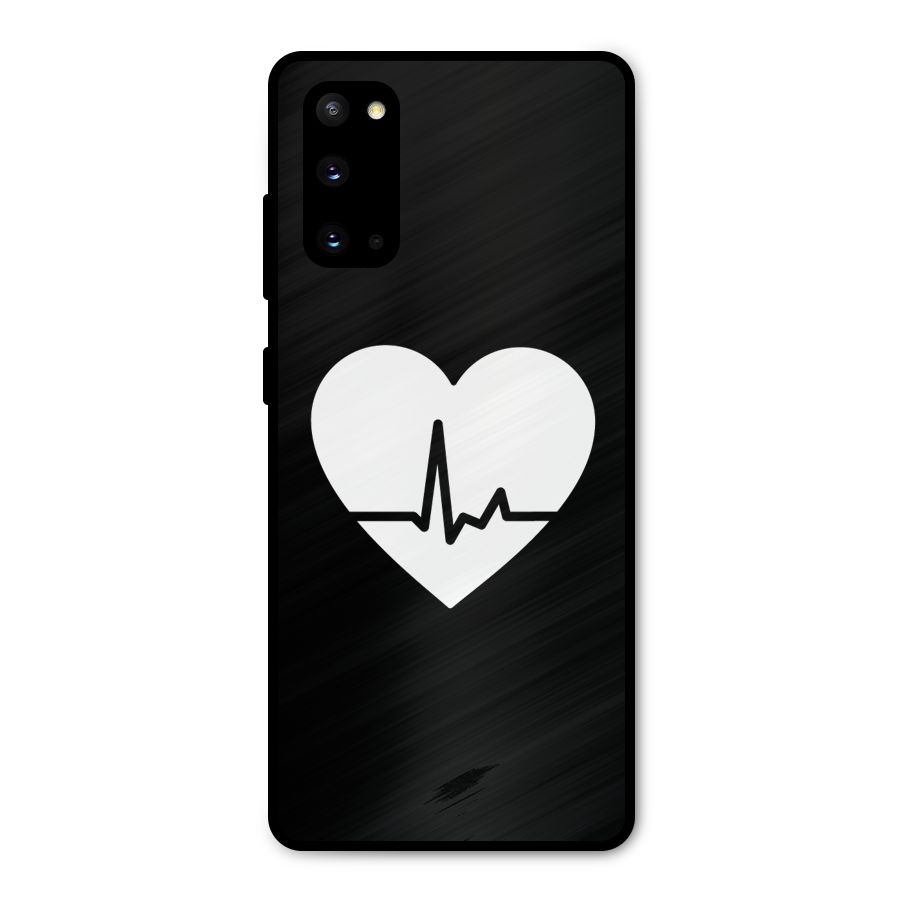Heart Beat Metal Back Case for Galaxy S20