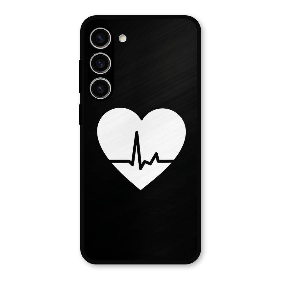 Heart Beat Metal Back Case for Galaxy S23 Plus