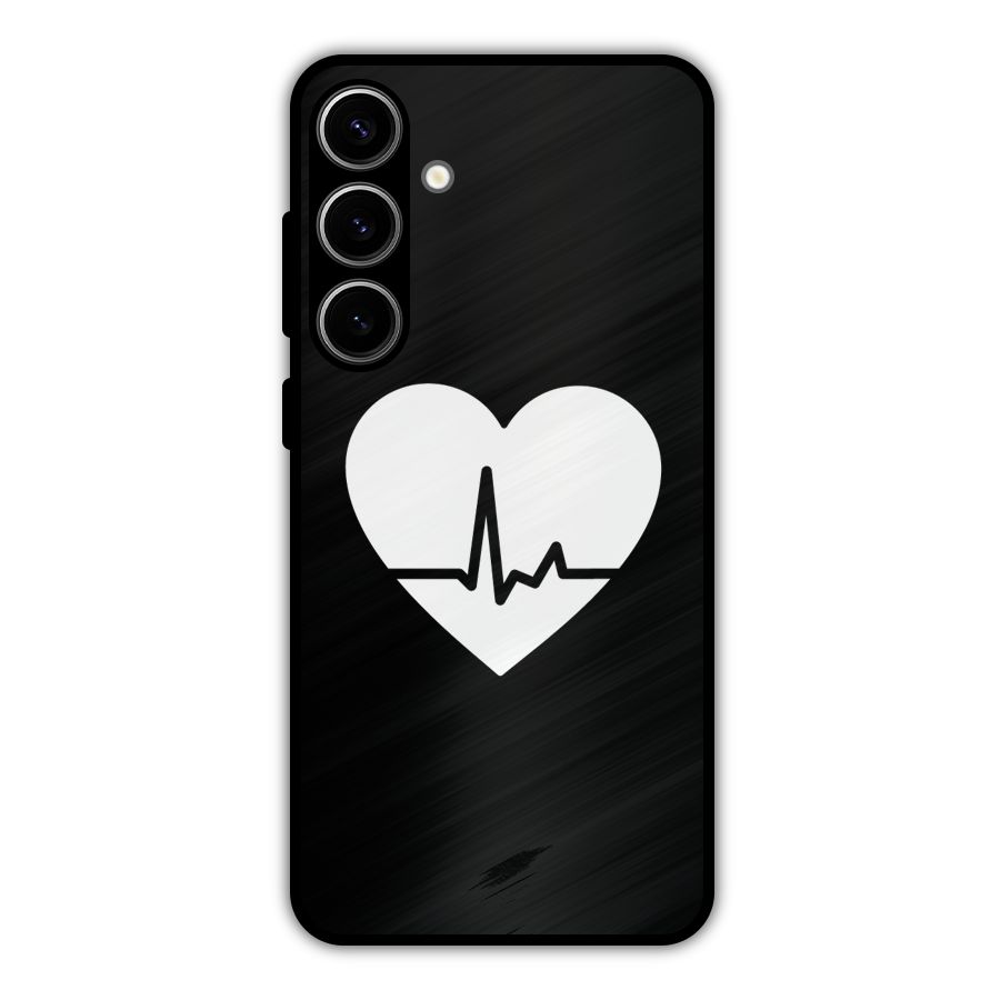 Heart Beat Metal Back Case for Galaxy S24 Plus