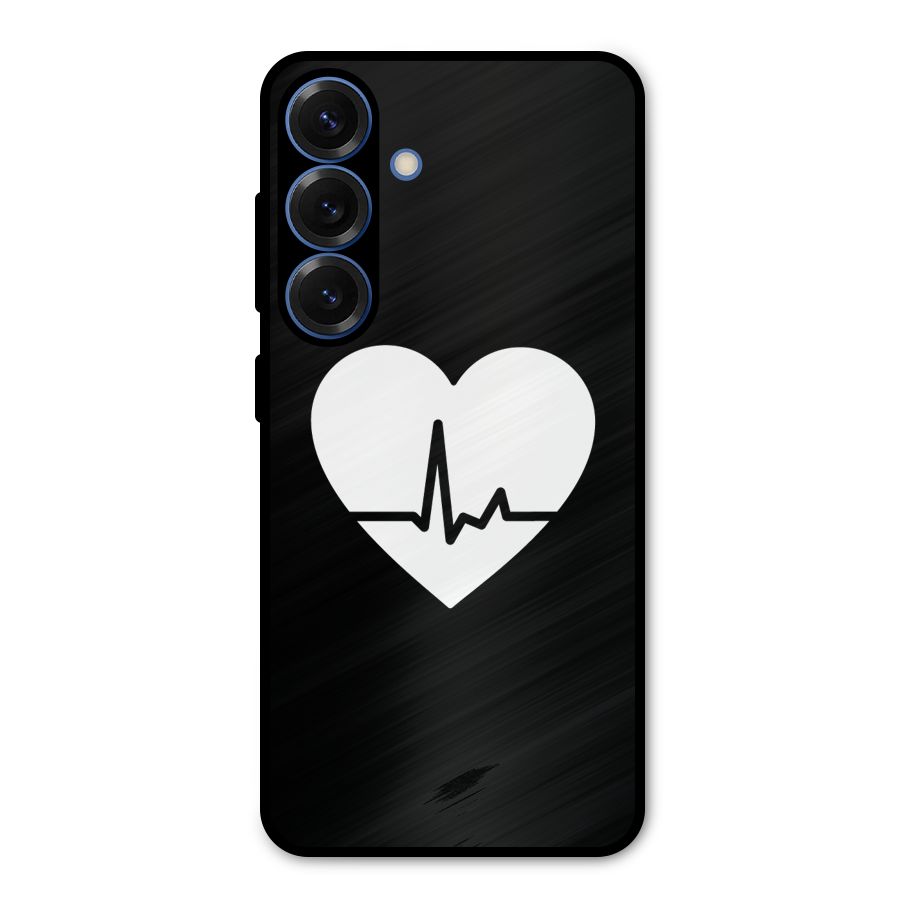 Heart Beat Metal Back Case for Galaxy S25