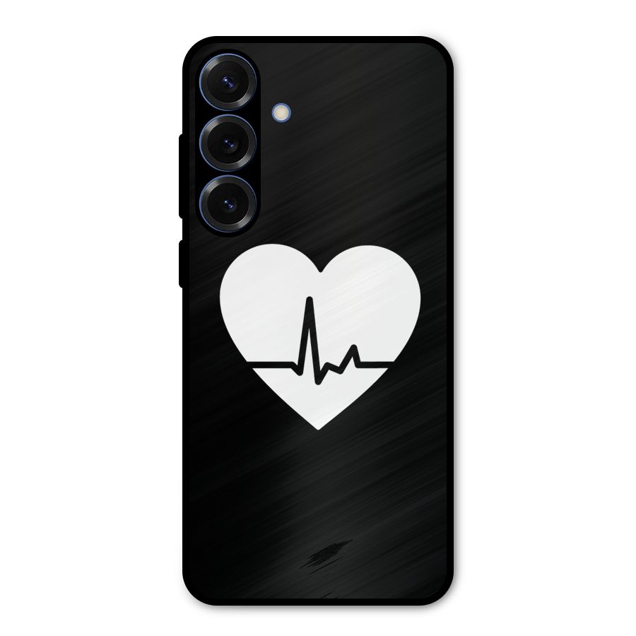 Heart Beat Metal Back Case for Galaxy S25 Plus
