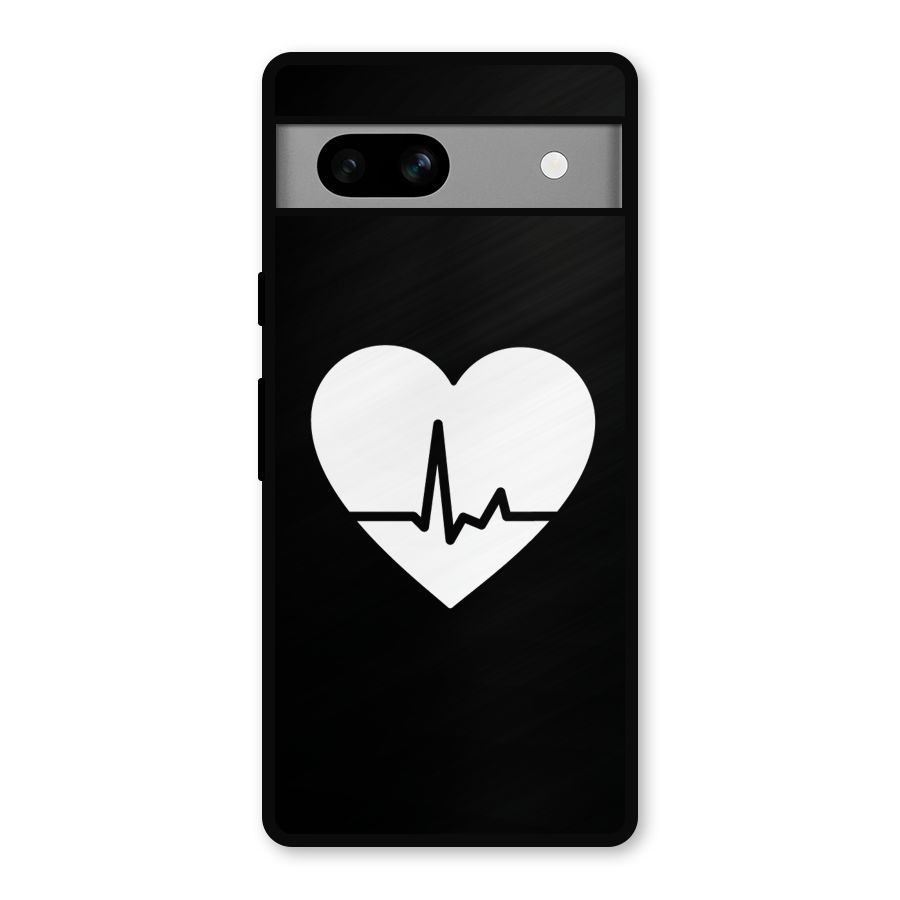 Heart Beat Metal Back Case for Google Pixel 7a