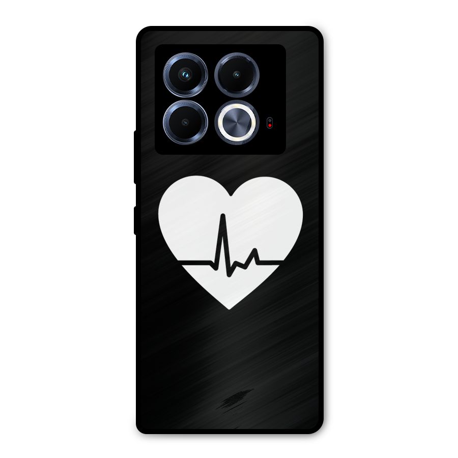 Heart Beat Metal Back Case for Infinix Note 40 5G