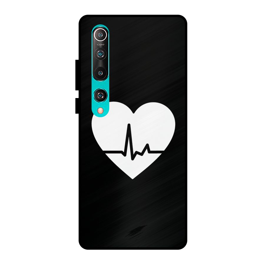 Heart Beat Metal Back Case for Mi 10