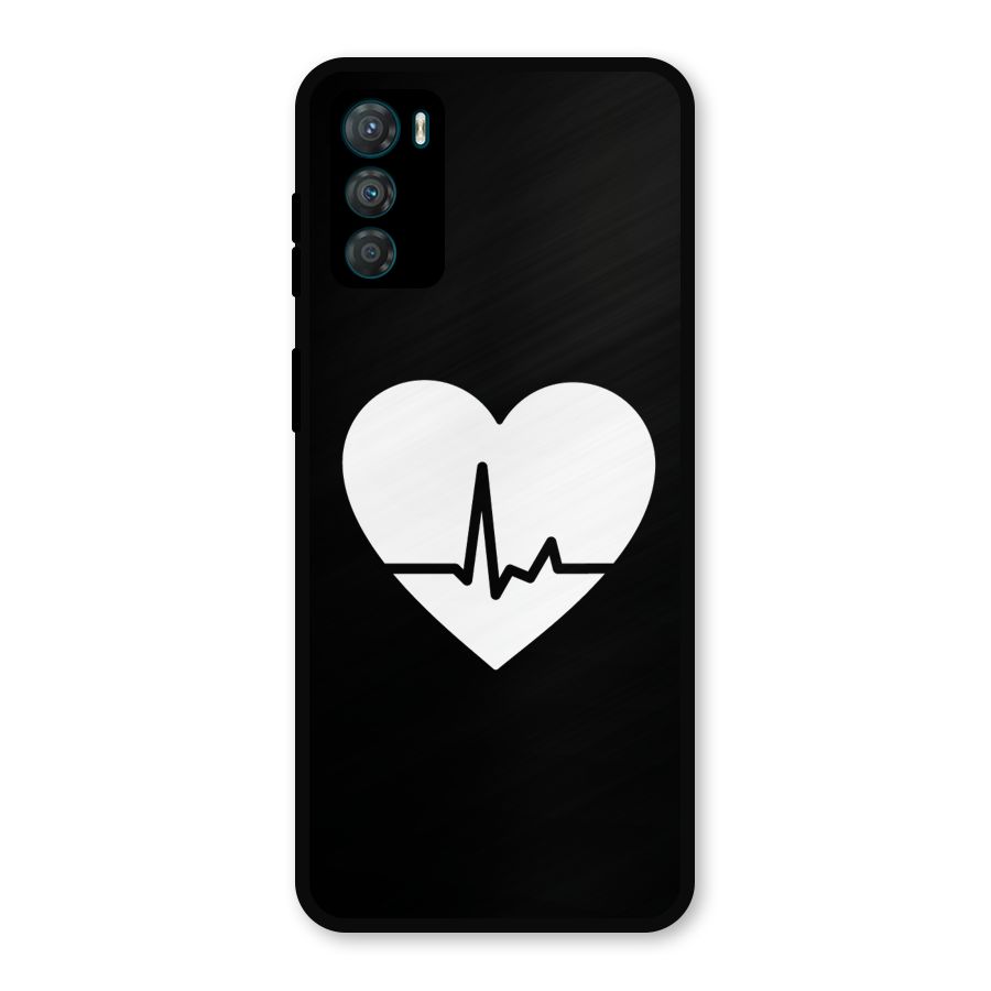Heart Beat Metal Back Case for Moto G42
