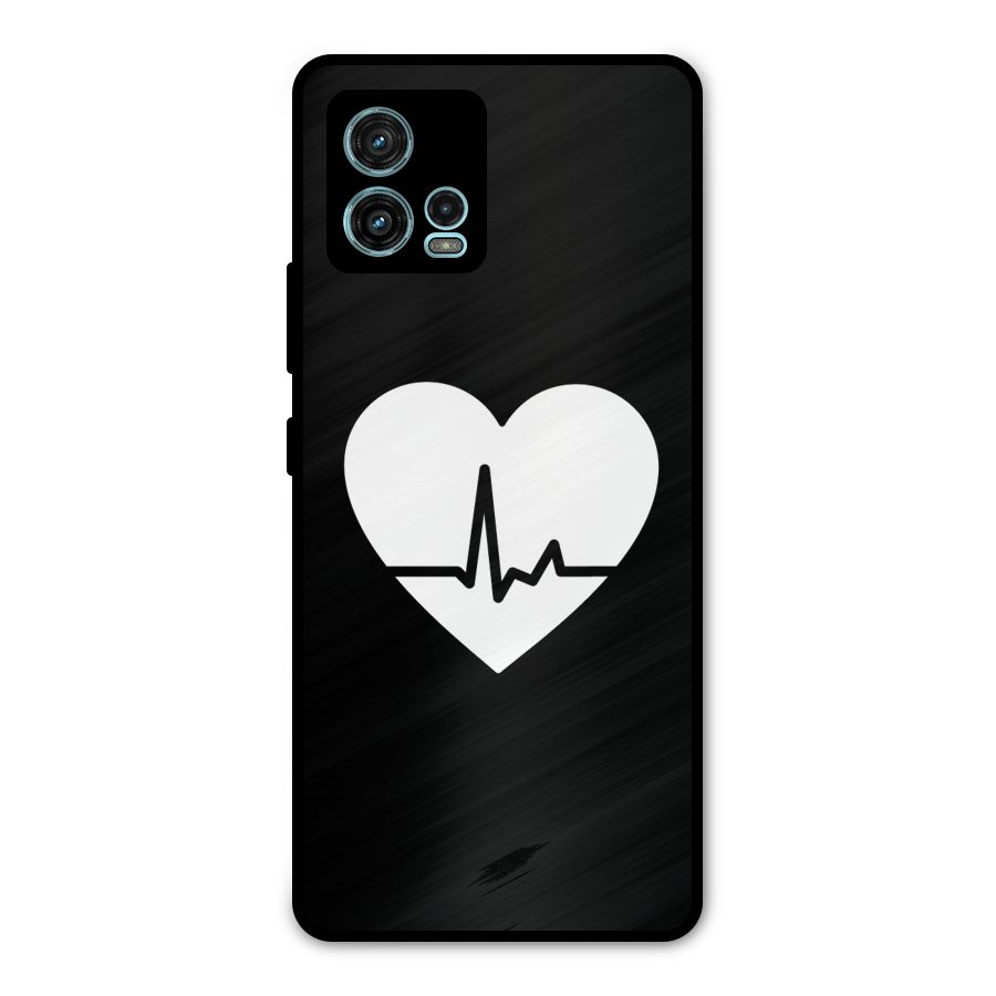 Heart Beat Metal Back Case for Moto G72