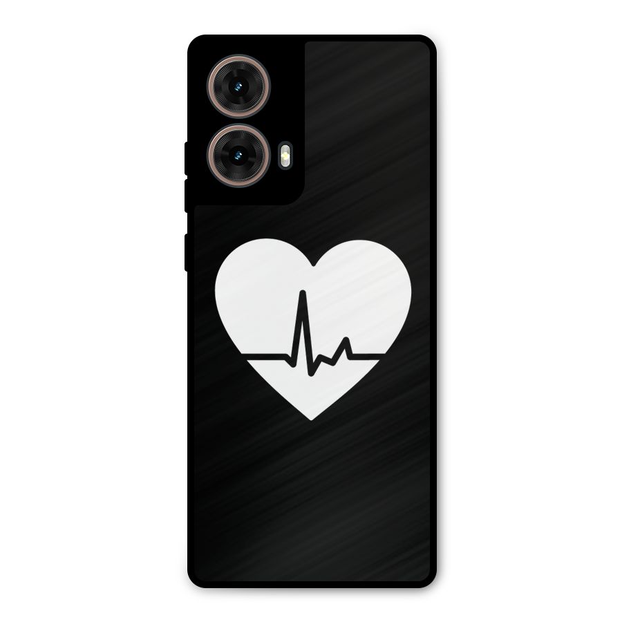 Heart Beat Metal Back Case for Moto G85
