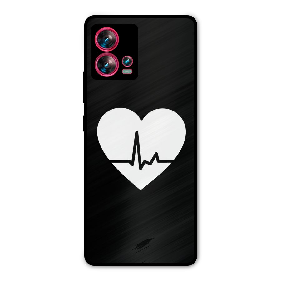 Heart Beat Metal Back Case for Motorola Edge 30 Fusion