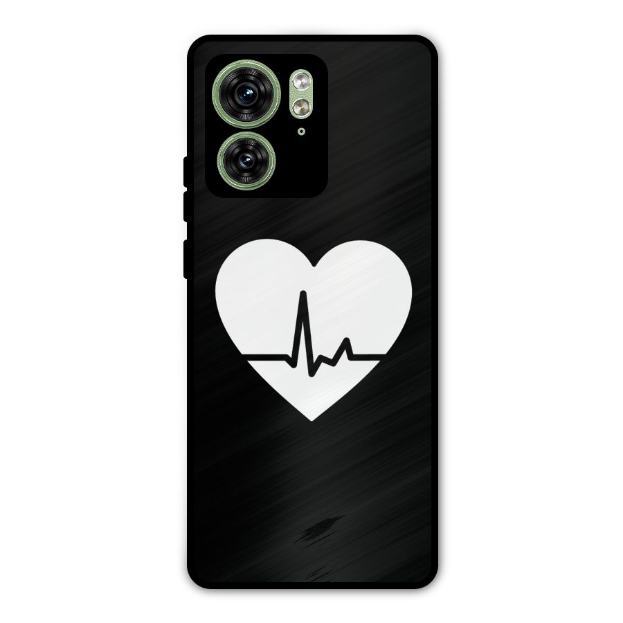Heart Beat Metal Back Case for Motorola Edge 40 5G