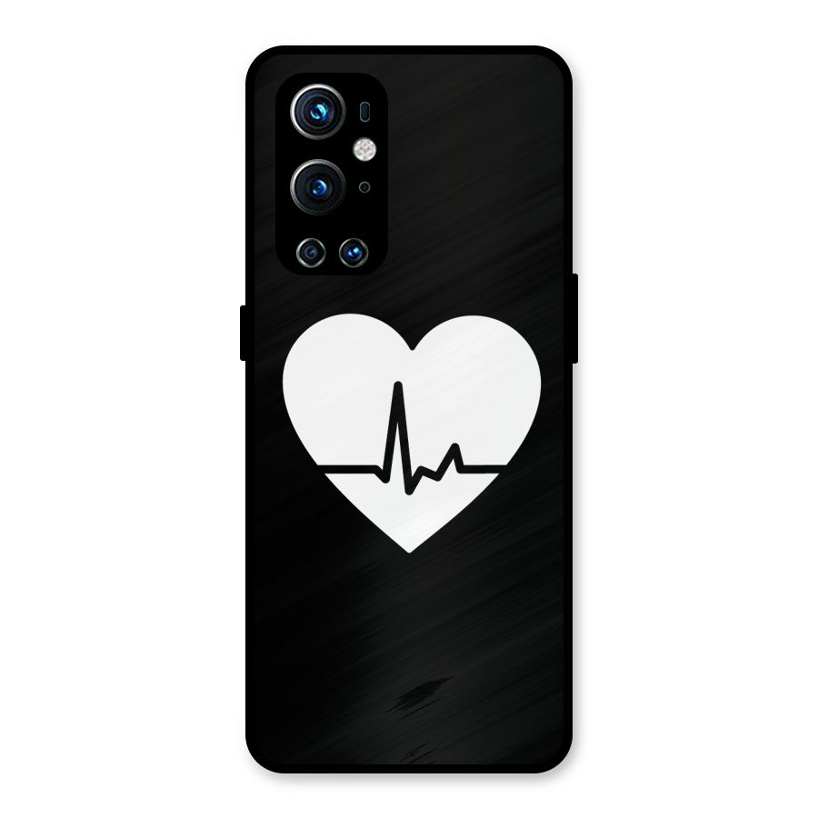 Heart Beat Metal Back Case for OnePlus 9 Pro