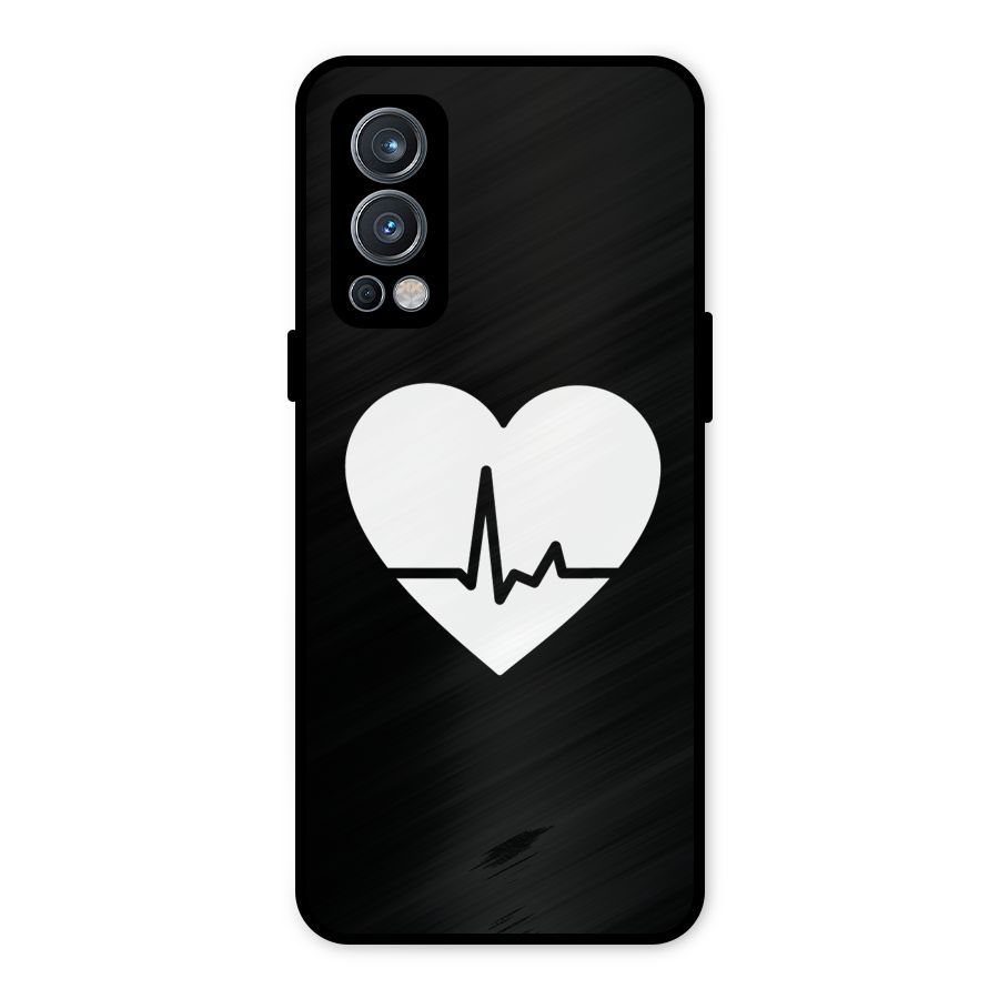 Heart Beat Metal Back Case for OnePlus Nord 2 5G