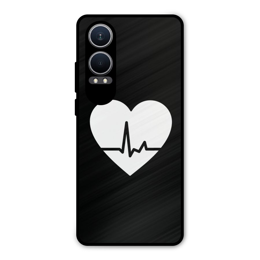 Heart Beat Metal Back Case for OnePlus Nord CE4 Lite