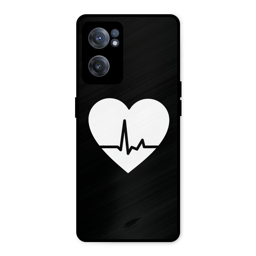 Heart Beat Metal Back Case for OnePlus Nord CE 2 5G