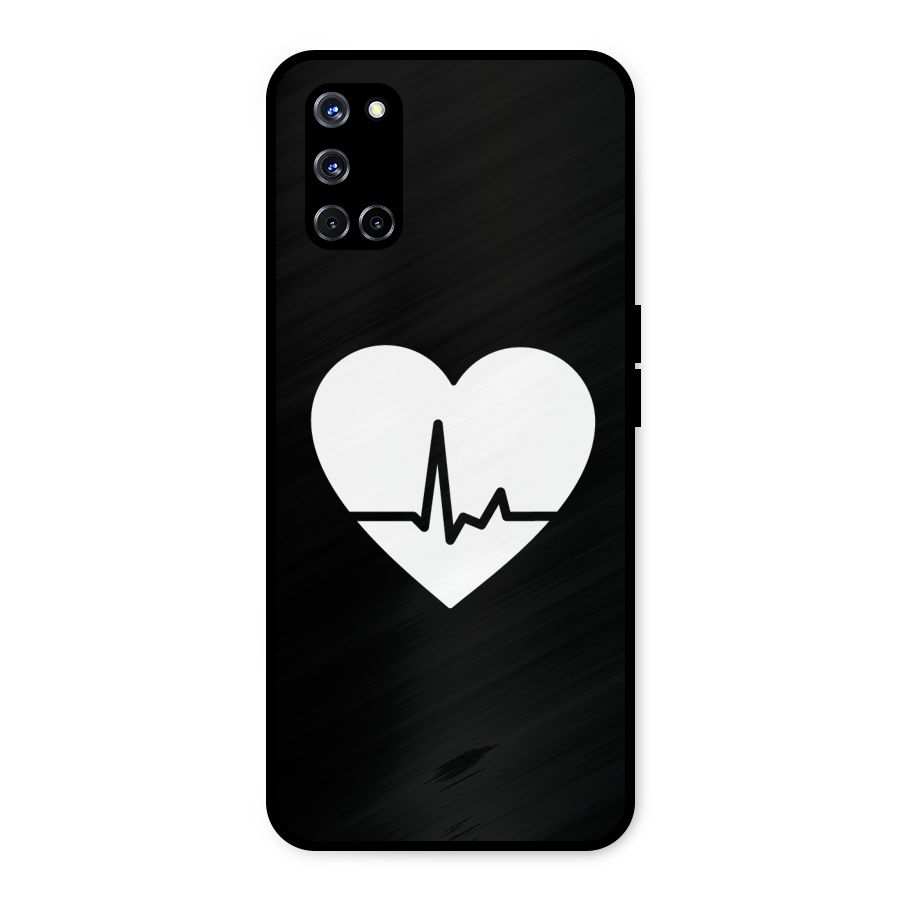 Heart Beat Metal Back Case for Oppo A52